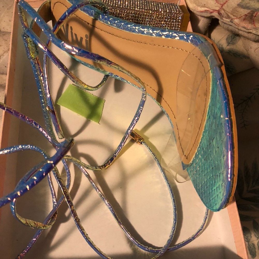 Multi Color Block Heels - Picture 3 of 5
